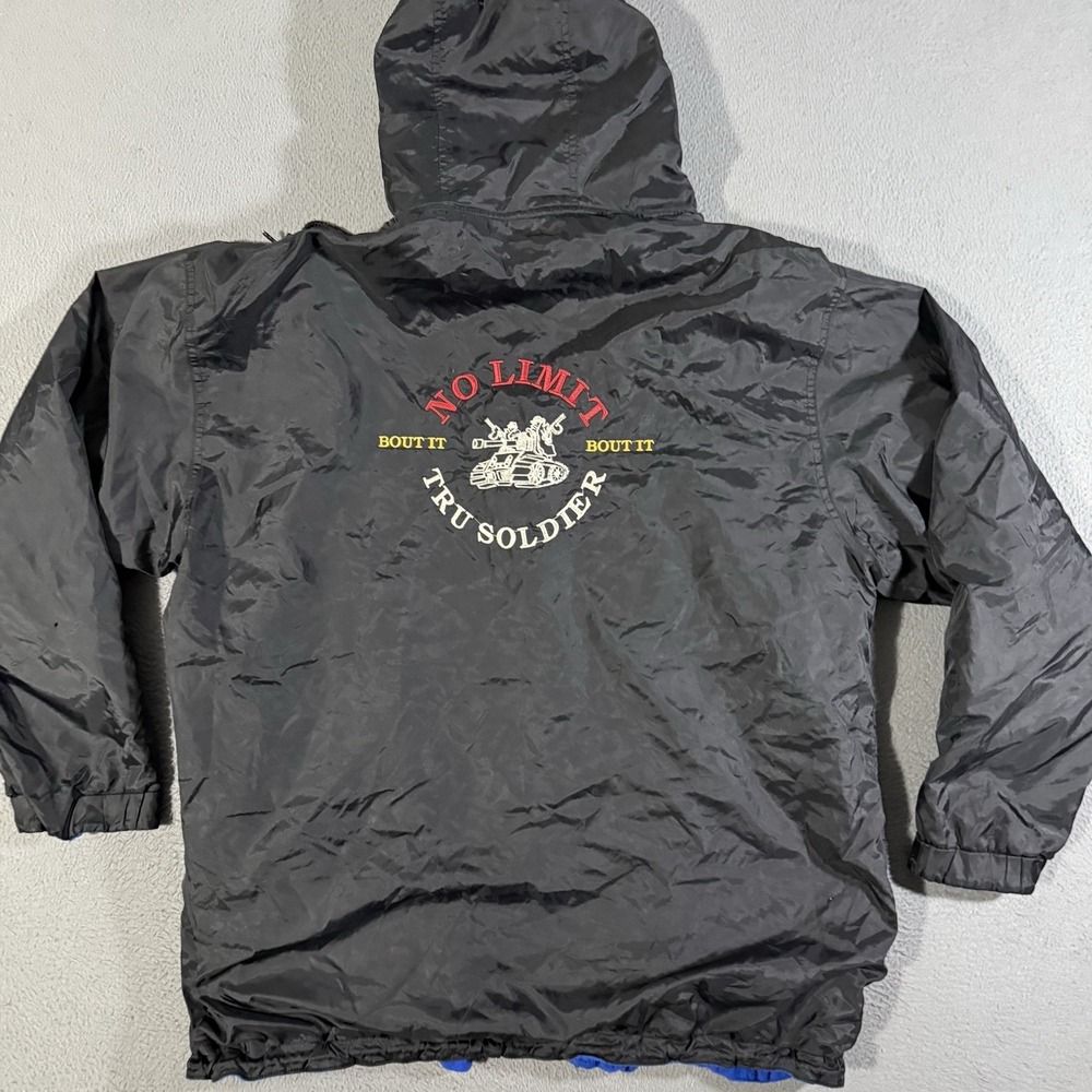 Vintage‎ NO LIMIT RECORDS True Soldier Bout It Reversible Jacket Hip Hop Rap XL